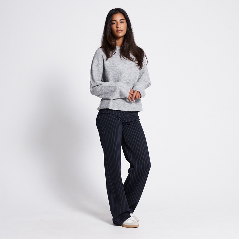 Low waist wide dress pants "Estrid" Dark Blue